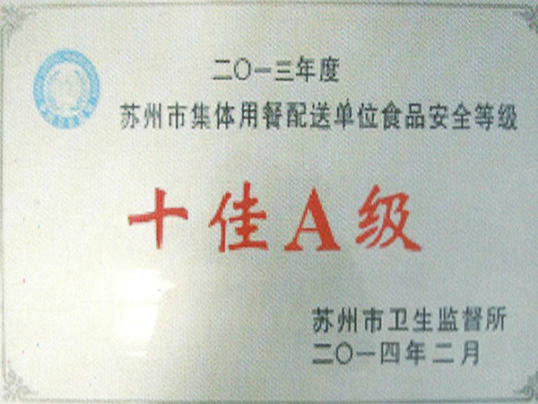 食品安全十佳A級(jí)